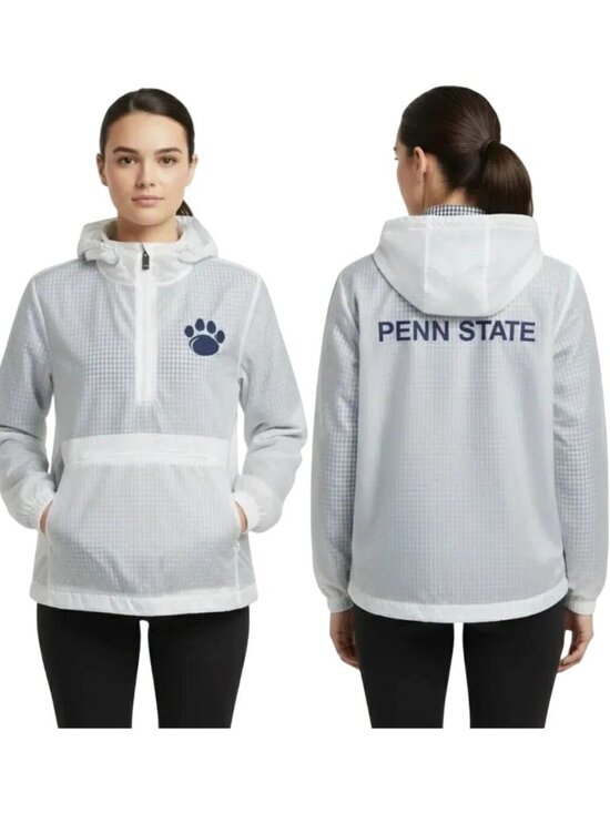 Charles River Apparel Jackets & Blazers - Charles River Apparel Women's 5006 Hyannis Port Anorak Navy/White Gingham Medium